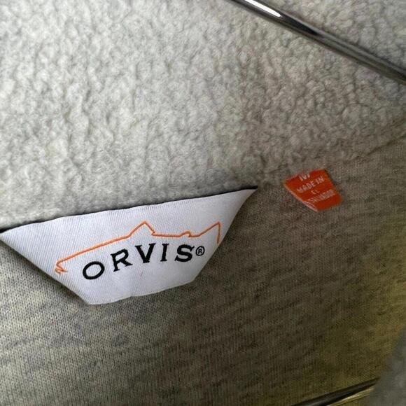 Orvis Men’s Fleece Vest Size M Full Zip Gray Sherpa Recycled Fabric Outdoor - Picture 6 of 8